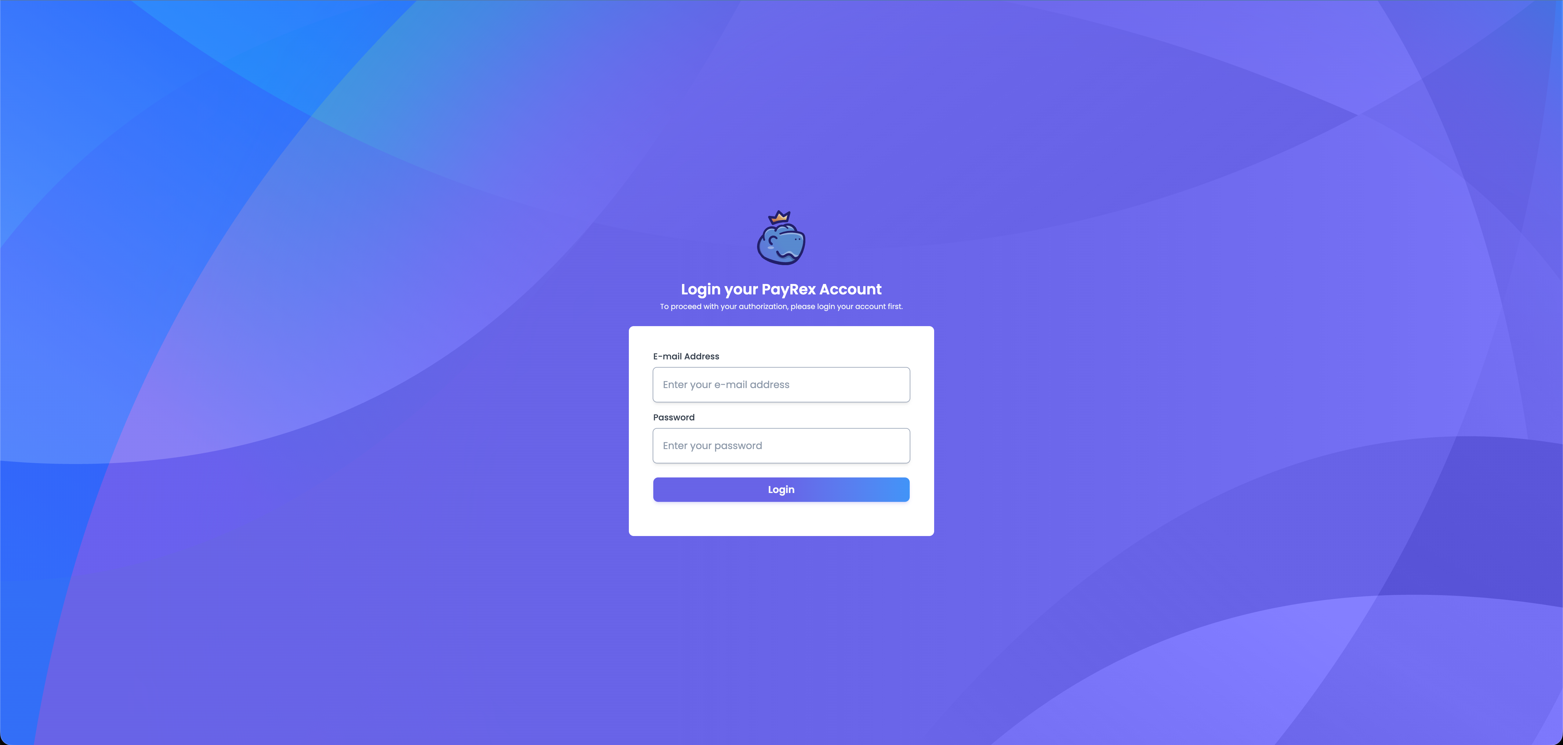 PayRex Login Page