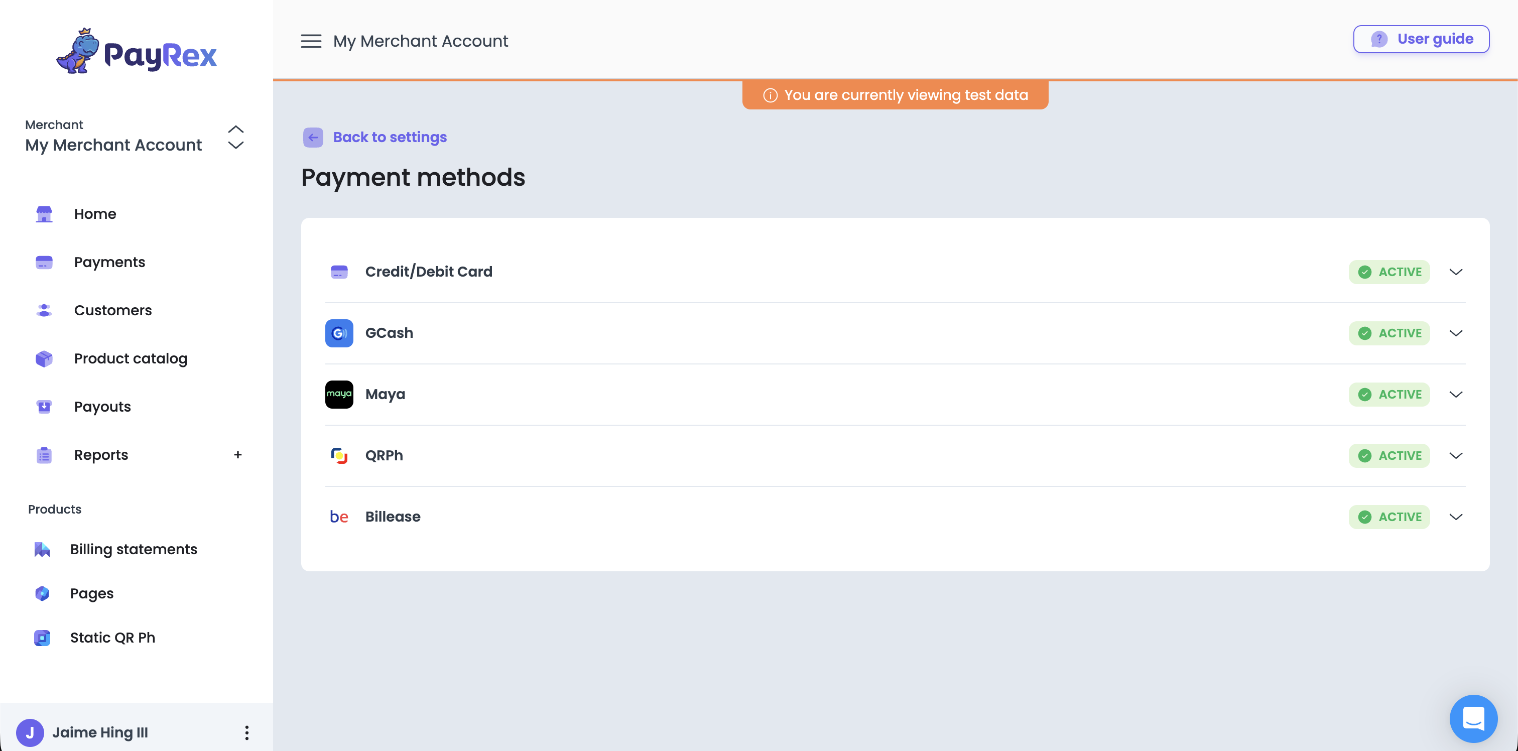 Managing default payment methods