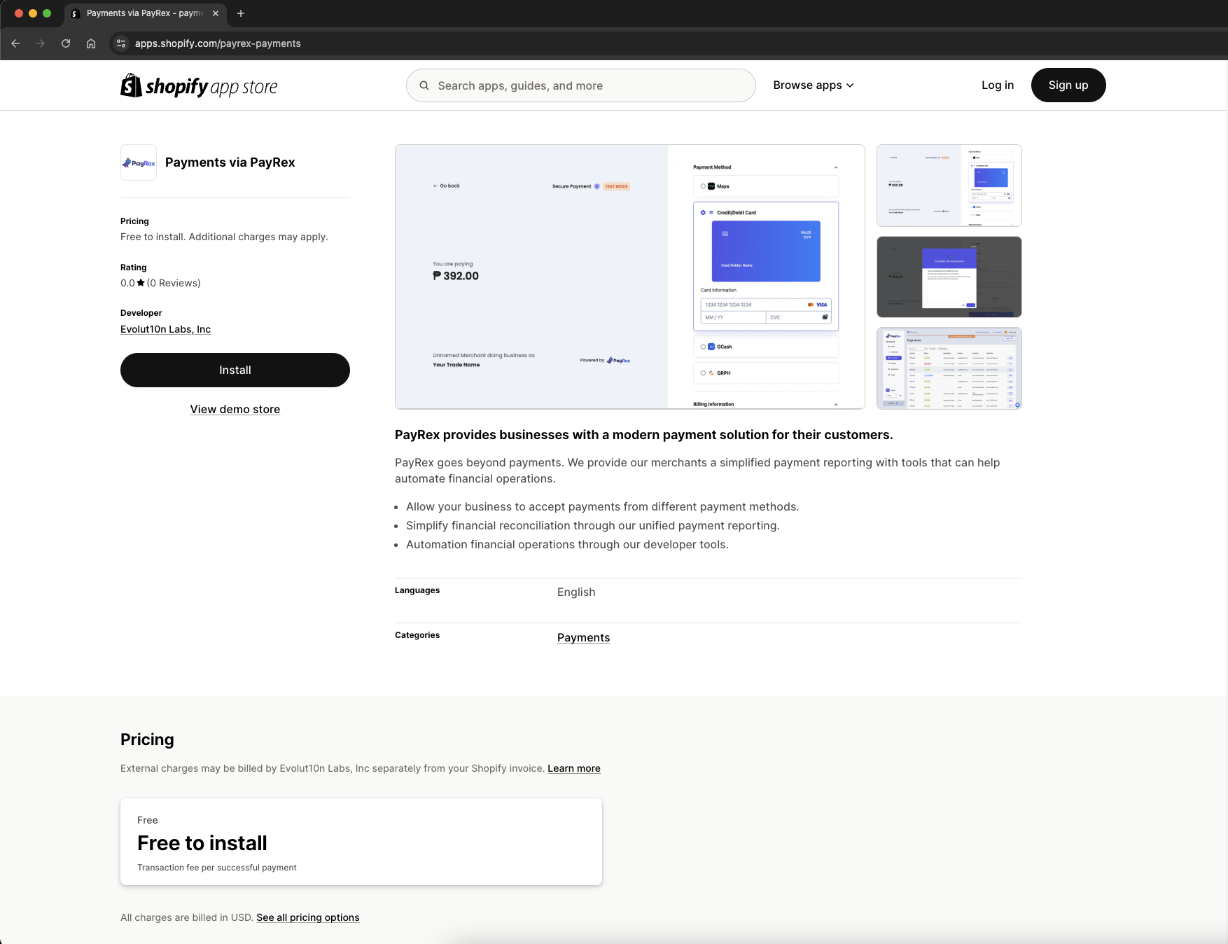 Plugin's Installation Link
