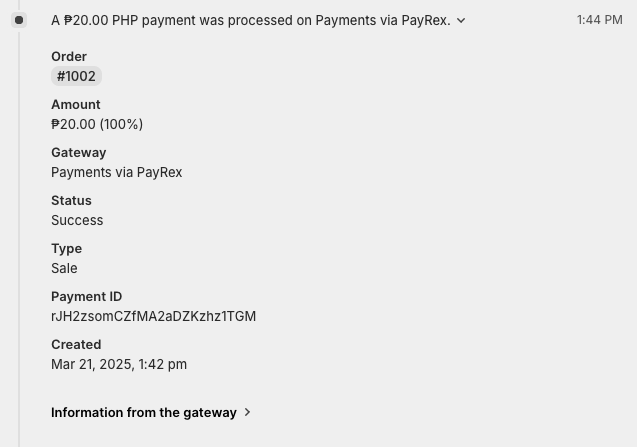 Verify Shopify Payment