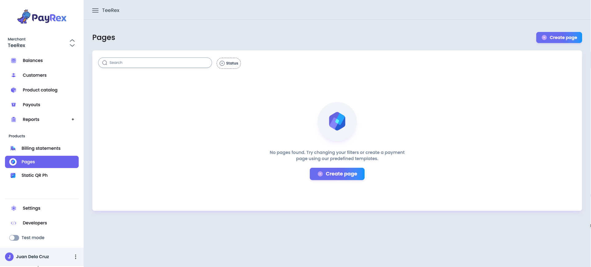 Create page