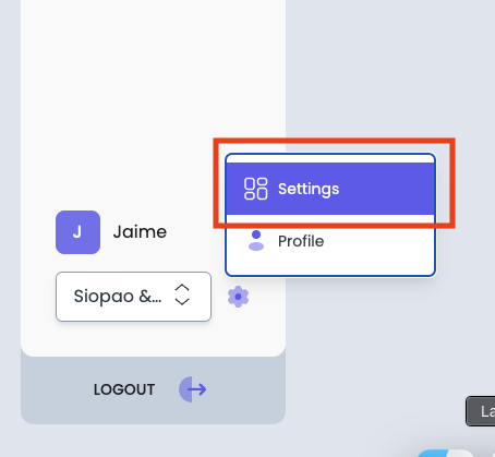 Go to settings