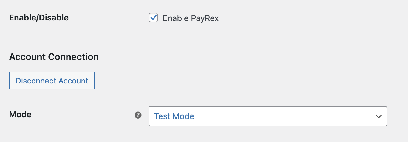 Enable Test Mode